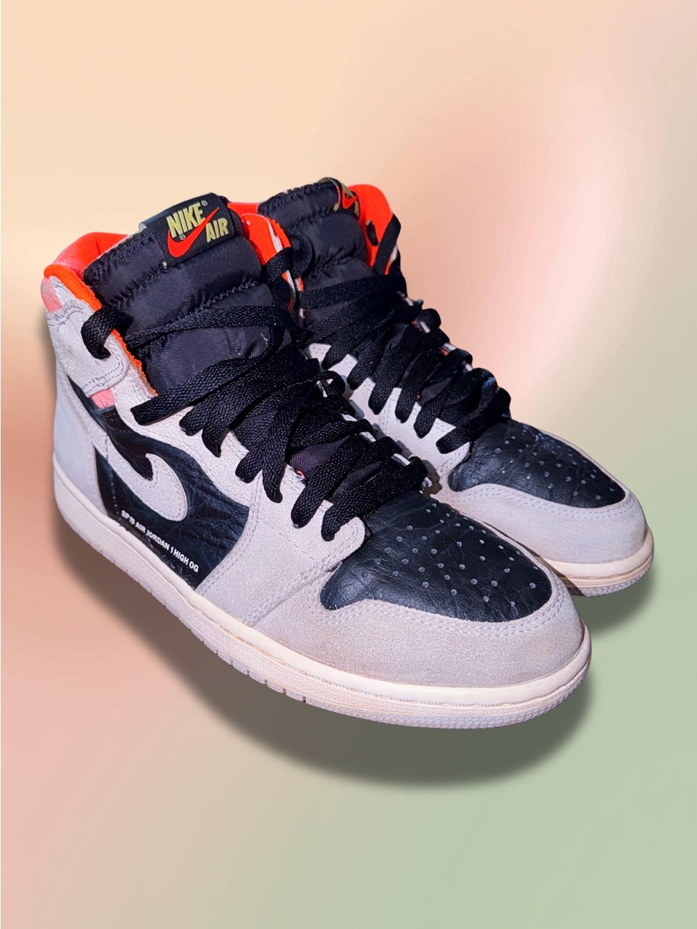Nike Air Jordan 1 High OG SP Utility Stash Neutral Grey Infrared Men’s 8 555088-